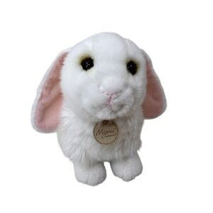 Aurora Miyoni Plush White Bunny Rabbit 9" Stuffed Animal Lovey Kids Toy Nursery